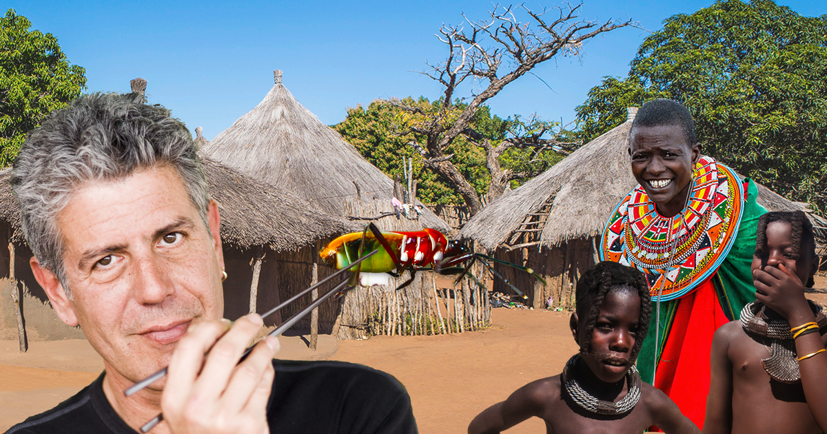 Anthony Bourdain Eats Bugs (1200x630), Png Download