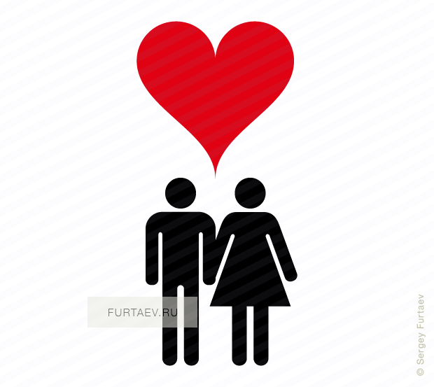 Vector Icon Of Man And Woman Holding Hands Under Heart - Funky Save The Date Card (620x553), Png Download