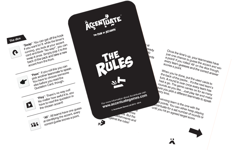 Accentuate Is Played By Teams With A Minimum Of Two - Accents Game (780x528), Png Download
