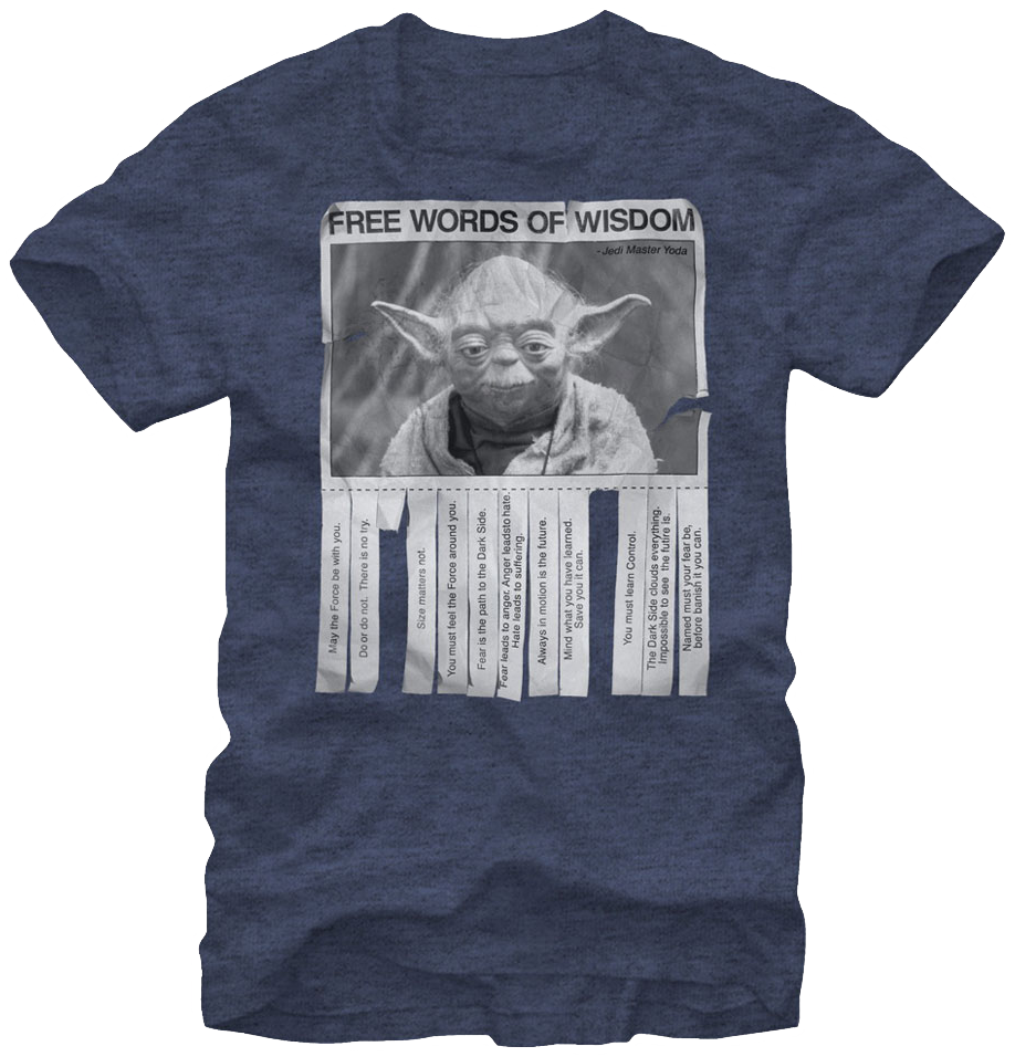 Yoda Words Of Wisdom T-shirt - Yoda Words Of Wisdom Shirt (918x956), Png Download