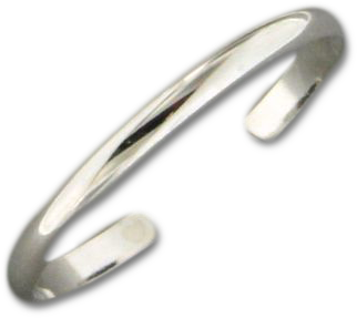 Half Round Adjustable Toe Ring - Toe Ring (600x600), Png Download