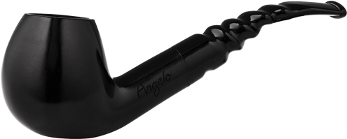 Angelo Pipe 9mm Caramella Black - Tobacco Pipe (500x500), Png Download