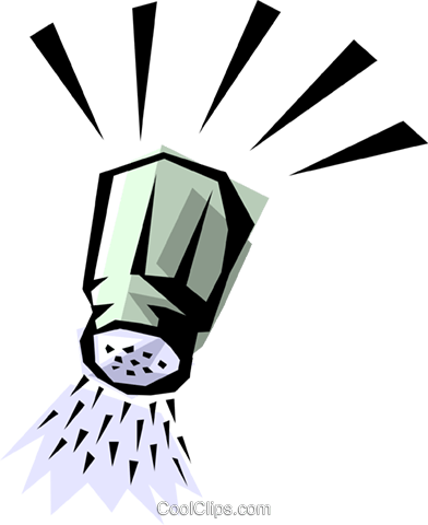 Salt & Pepper Shaker Royalty Free Vector Clip Art Illustration - Salt Shaker Clipart (392x480), Png Download