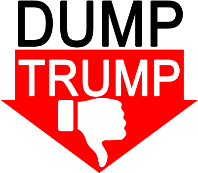 Dump Trump Thumbs Down Red - Donald Trump (400x366), Png Download