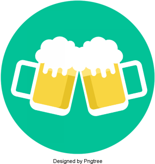 Beautiful Cartoon Hand Painted Summer Drink Beer, Aestheticism, - Drawing (360x360), Png Download