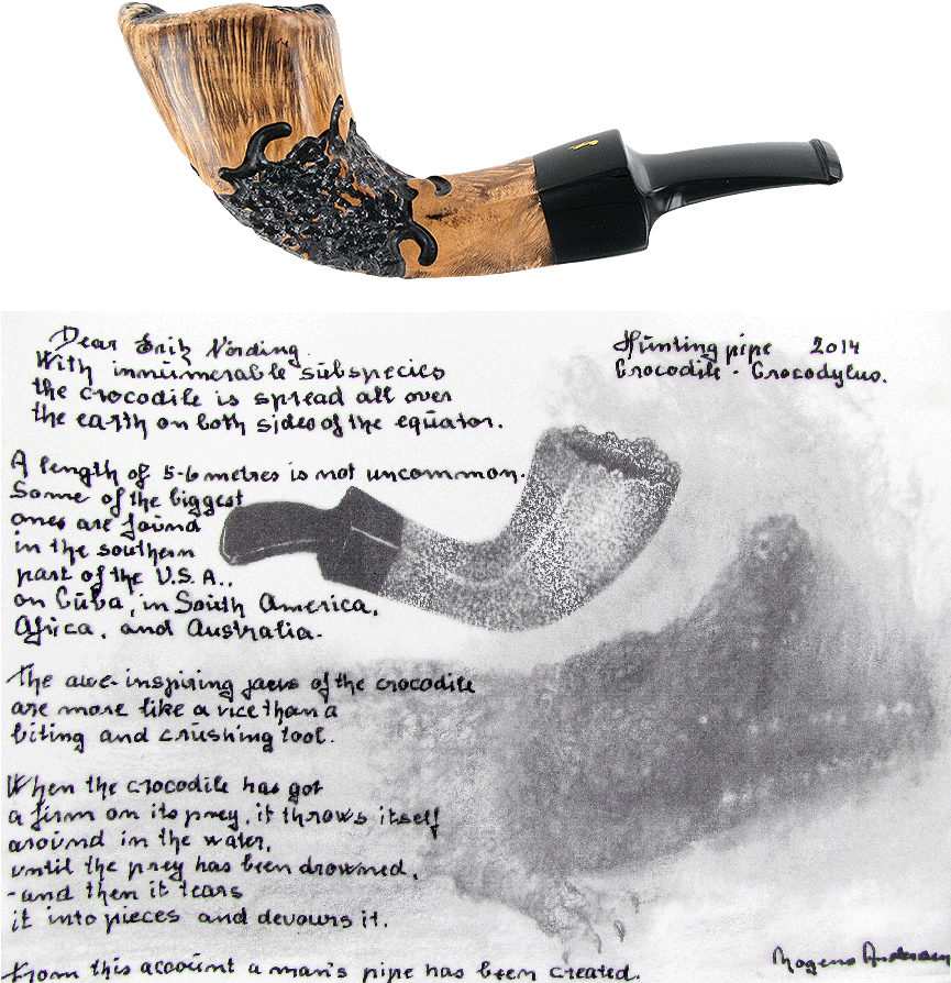 Nording 2014 Hunter Pipe Crocodile Carved - Chair (864x936), Png Download