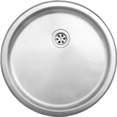 Avon Round Drainer Stainless Steel Sink - Steel (749x376), Png Download