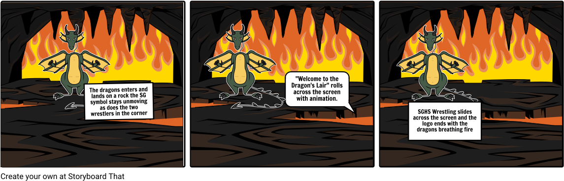 Sghs Wrestling Logo Storyboard - The Dragon (1164x385), Png Download