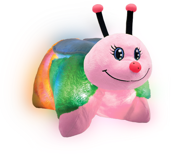 Customized Image - Ontel Pillow Pets Glow Pets - Lightening Bug 30cm (600x600), Png Download