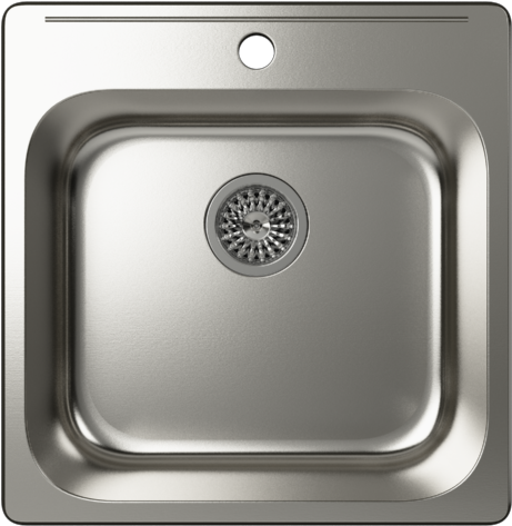 Cantrio Koncepts Kss-2020 Single Basin Kitchen Sink - Sink Top View Png (900x900), Png Download
