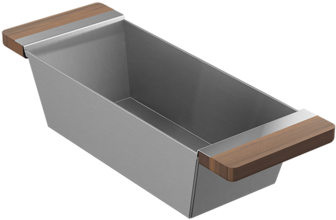 Sink Bin - Julien Smartstation Collection Colander With Walnut (480x323), Png Download