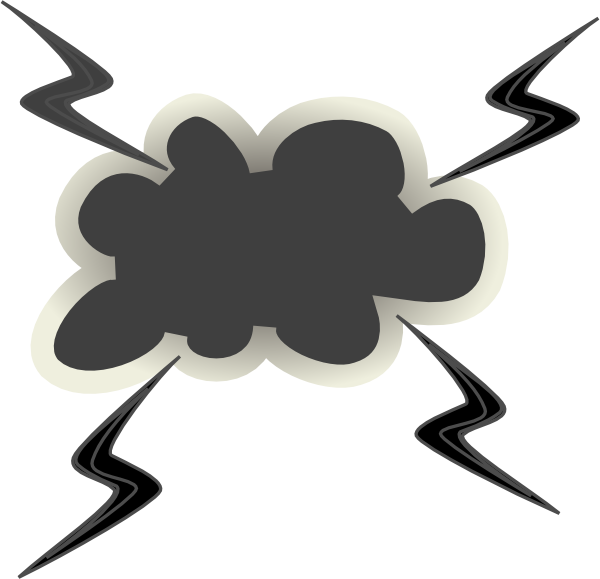 Lightening Clipart Lightning Cloud - Angry Cloud Png (600x579), Png Download