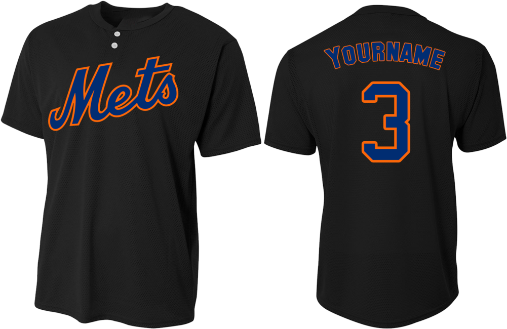Custom Mens Senior League Baseball Jersey - Logos And Uniforms Of The New York Mets (1024x776), Png Download