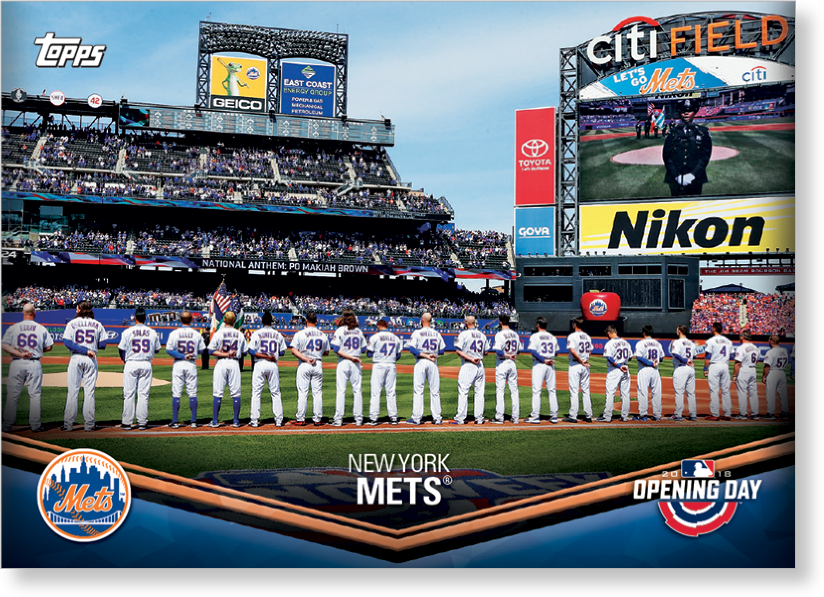 New York Mets 2018 Topps Opening Day Baseball Opening - Nikon Corporation (2000x2000), Png Download