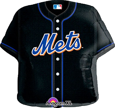 24" New York Mets Baseball Jersey Balloons - New York Mets (386x363), Png Download