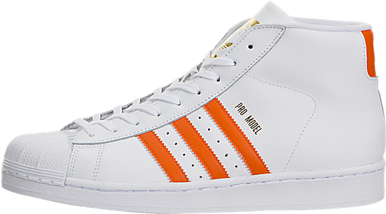 Adidas Pro Model - Adidas Pro Model White Orange (650x650), Png Download