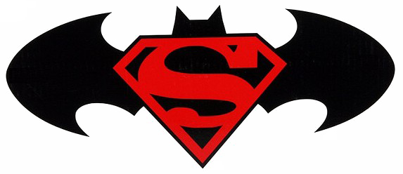 Batman Logo Png Background Image - Superman Batman (573x248), Png Download