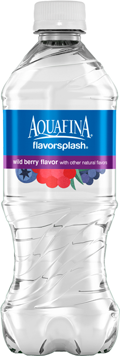 Aquafina Flavor Splash Naturally Flavored Wild Berry - Aquafina Sparkling Berry Breeze (300x700), Png Download