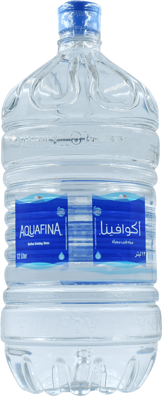 Aquafina Drinking Water 12 Liters - Mineral Water (1156x1358), Png Download