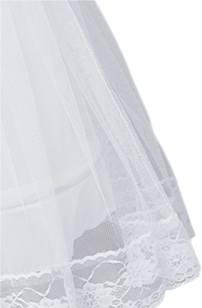 Half Hoop Petticoat With 2 Stays & Soft Nylon Girls - Lace (683x1024), Png Download