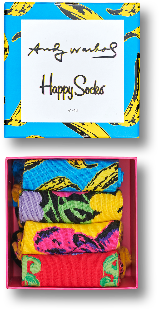Happy Socks Andy Warhol (1460x1600), Png Download