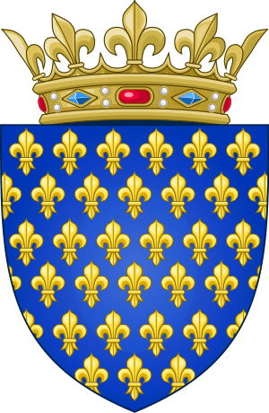 The Arms Of The Kingdom Of France - Medieval France Coat Of Arms (300x460), Png Download