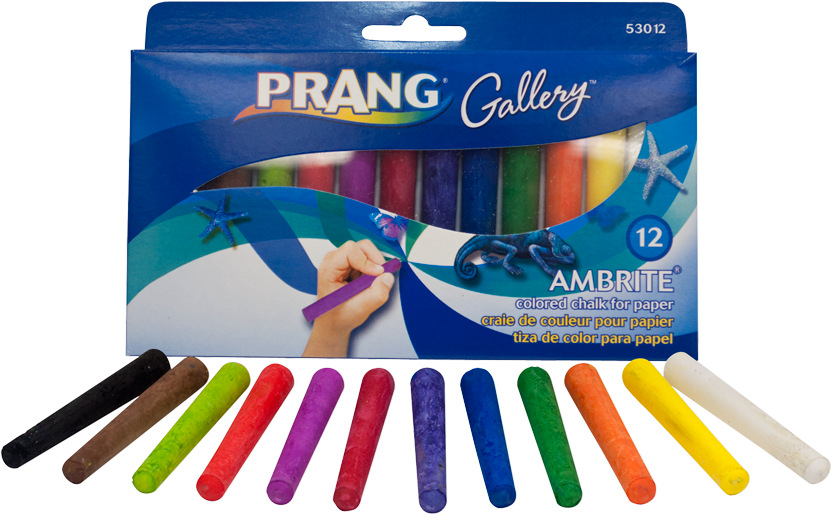 Prang® Gallery® Ambrite® Paper Chalk Assorted Colours - Chalk Drawing Prang Ambrite Asst Colors Set (850x850), Png Download