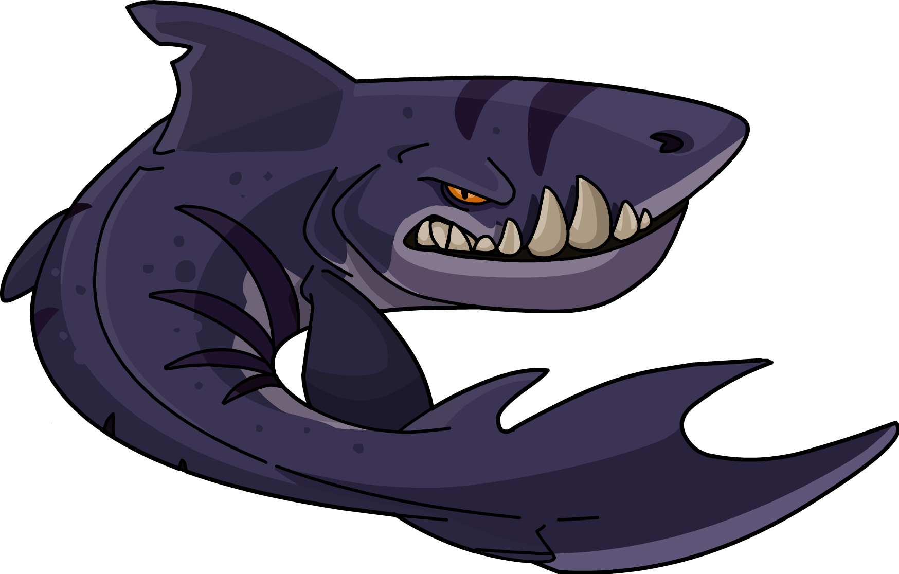 C Megalodon - Club Penguin Shark (1748x1116), Png Download