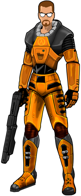 Half-life - Gordon Freeman - Hd Png - Gordon Freeman Render (261x625), Png Download