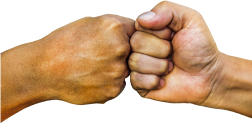Hands,punch,punch To - Man Hand Png (500x375), Png Download