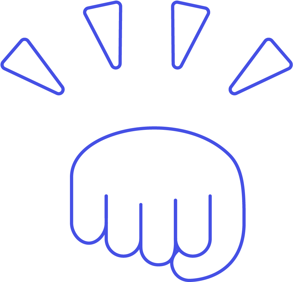 12 Hand Fist Punch - Circle (1025x1148), Png Download