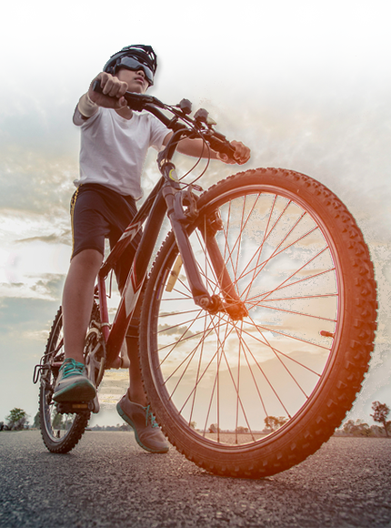 K#riding-bike - Hybrid Bicycle (430x580), Png Download