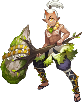 Wild Man - Onmyoji Arena Tank (350x433), Png Download