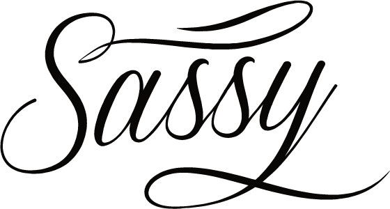 Tres Chic N Sassy - Word Sassy Black And White (560x300), Png Download