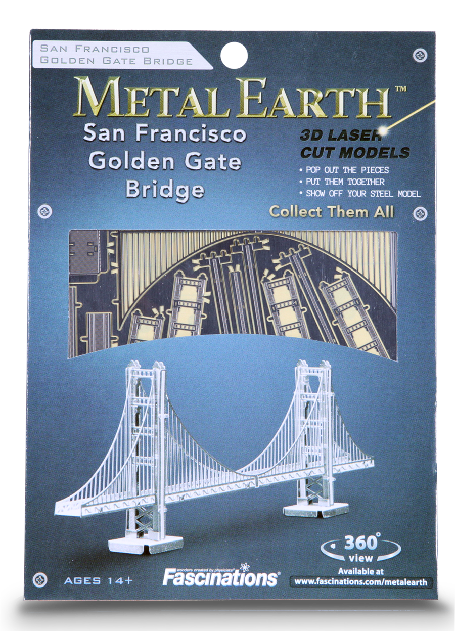 Golden Gate Bridge - Metal Earth 3d Laser Cut Model Tower (900x1248), Png Download