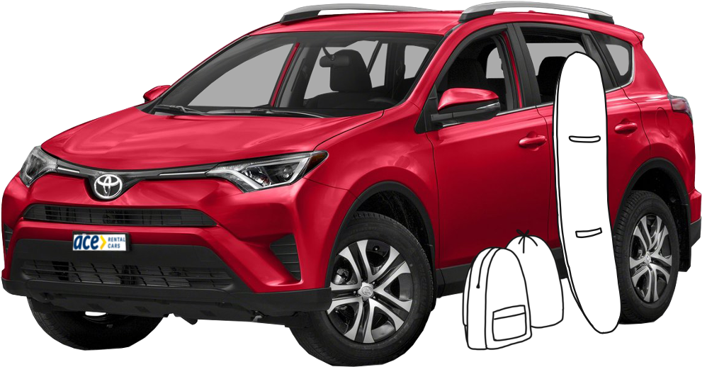 Toyota Rav4 Or Similar - 2017 Toyota Rav4 Le Red (1000x584), Png Download