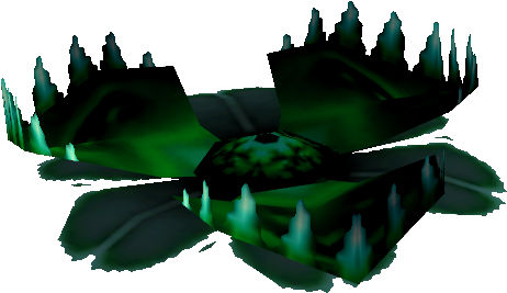 Carnivorous Lily Pads - The Legend Of Zelda: Majora's Mask 3d (475x413), Png Download