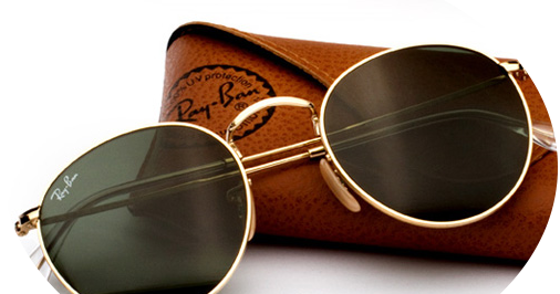 Ray Ban Round Metal (506x266), Png Download