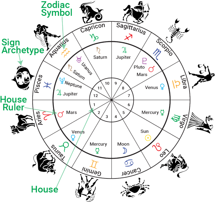"our Astrologer Shastri Ji From Mantralayam Residing - Astrology Houses And Signs (700x664), Png Download