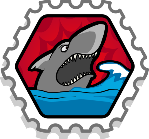 Shark Stamp - Club Penguin Epic Cannon Stamp (515x479), Png Download