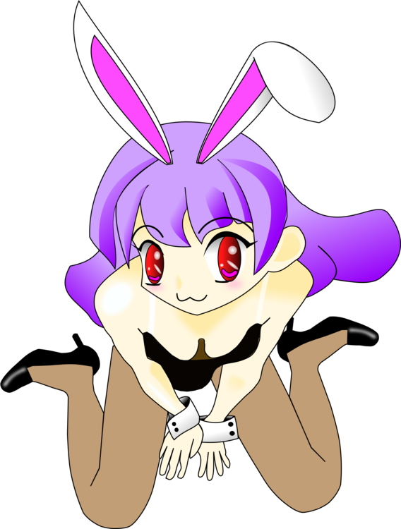 Rabbit Hair Female Purple Cartoon - Cartoon Girls Purple Hair (568x750), Png Download