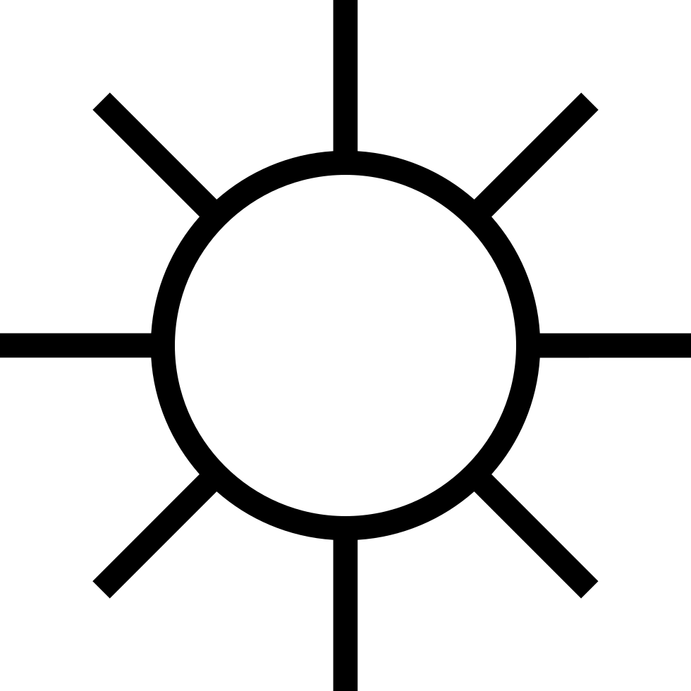 Sunny Day - - Sun Symbol (980x980), Png Download