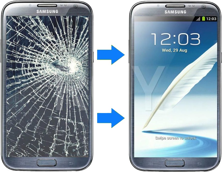Beneficial Tips For Phone Screen Repair With Great - Before And After Cell Phone Repair (1024x785), Png Download