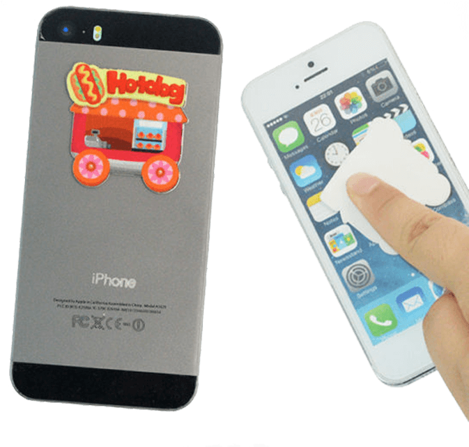 Cell Phone Screen Cleaner Sticker With Full Color Image - Screen Cleaner Cell Phone (700x700), Png Download
