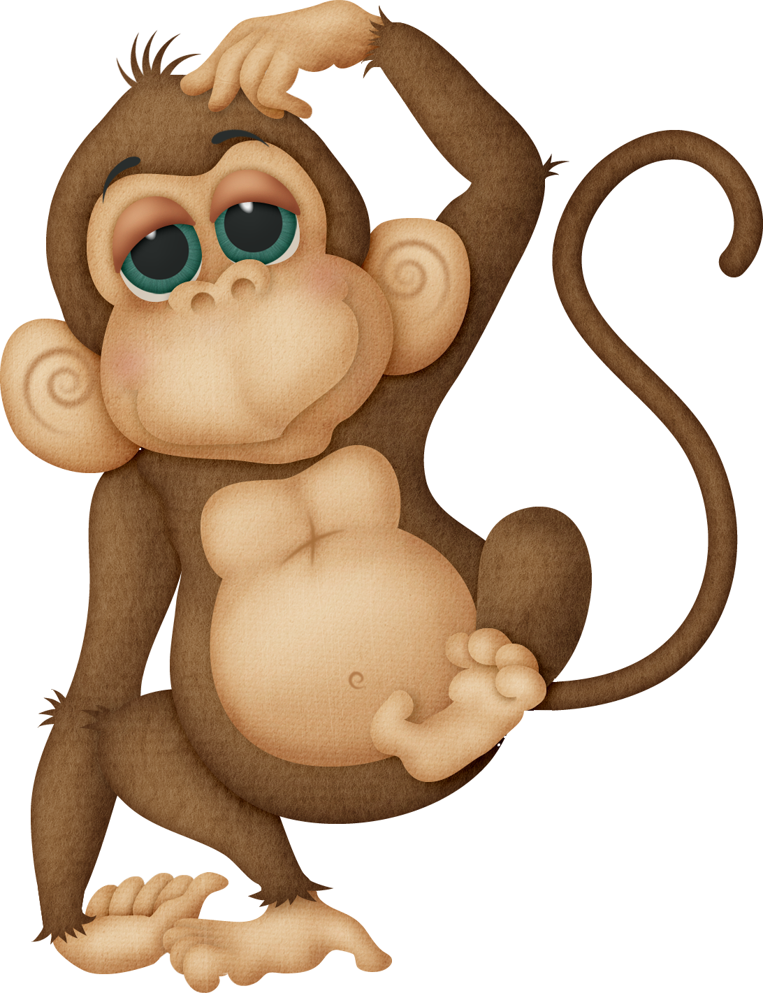 Free Icons Png - Monkey Png (1092x1421), Png Download