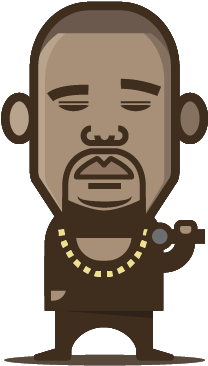 Loogmoji Of Kanye West - Kanye West (500x500), Png Download