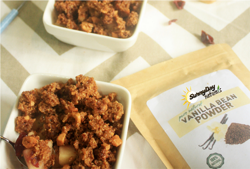 Apple Cranberry Crumble - Sunny Day Organics Raw Vanilla Bean Powder, 4.23 Oz (1000x800), Png Download