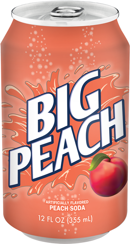 Big Peach - Big Red Cream Soda, 12 Ounce (24 Cans) (492x900), Png Download