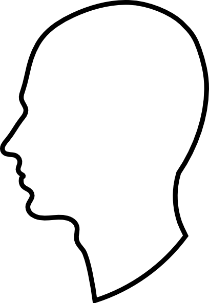 Original Png Clip Art File Profile Outline Svg Images (408x592), Png Download