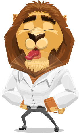 112 Action Poses - Animal Cartoon Characters Png (275x464), Png Download